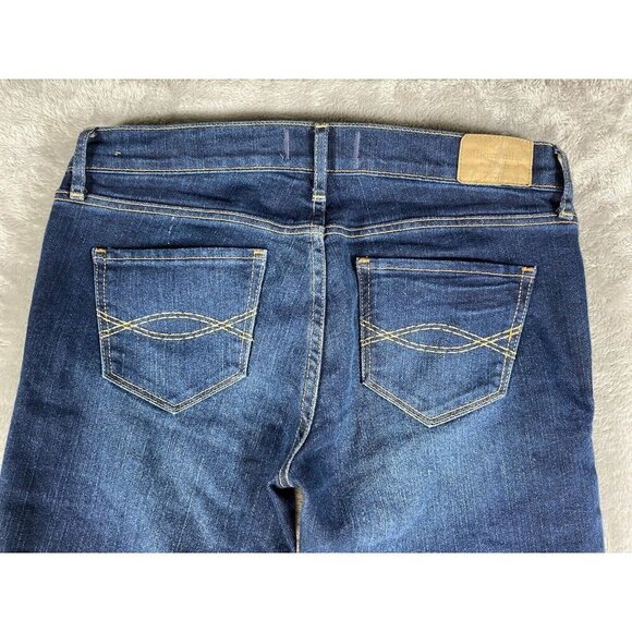 Abercrombie & Fitch Emma Low Rise Jeans Stretch Dark Wash Bootcut Size 2L - Picture 13 of 16